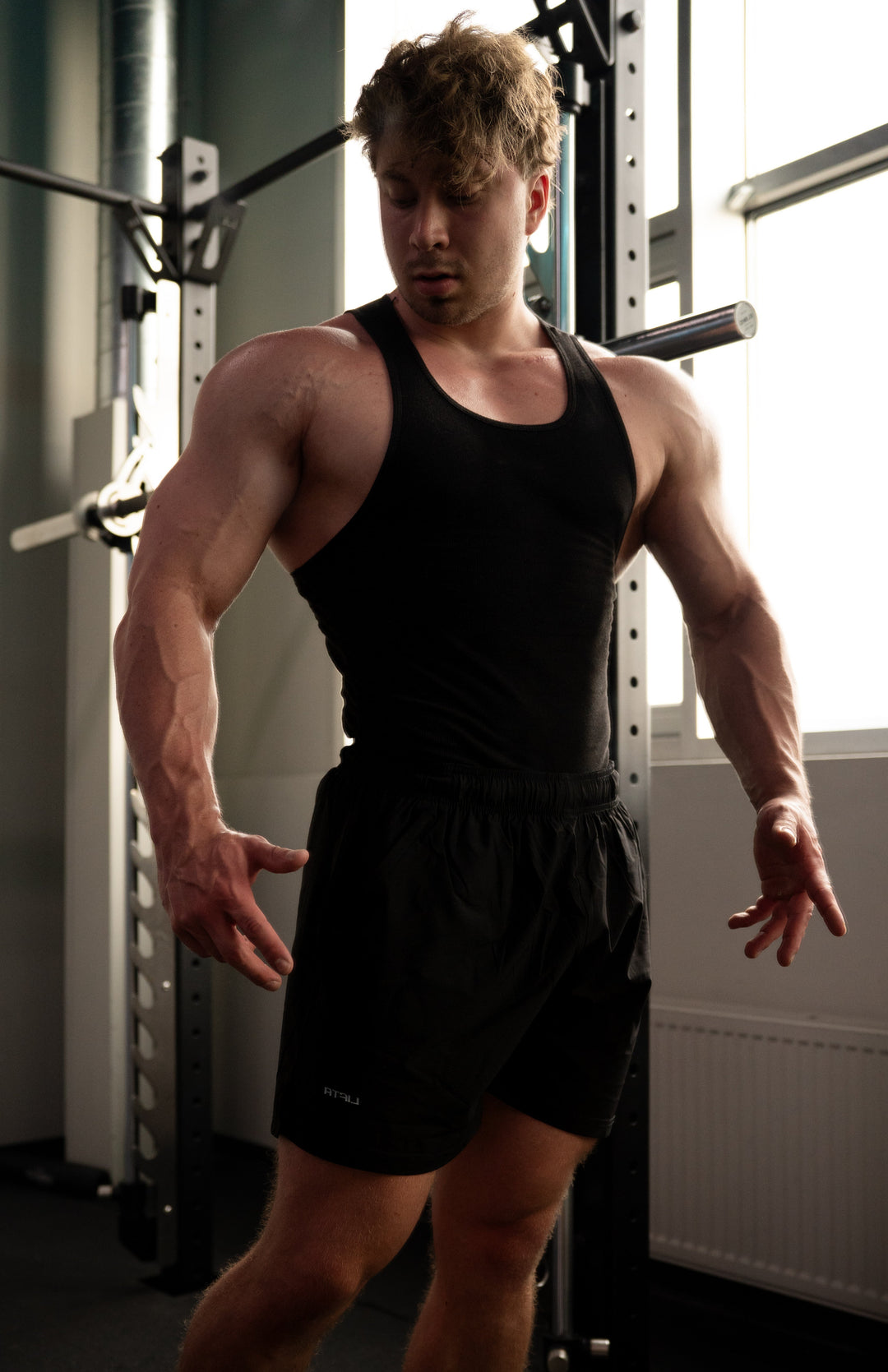 Core Ribbed Tank Top - Pure Black