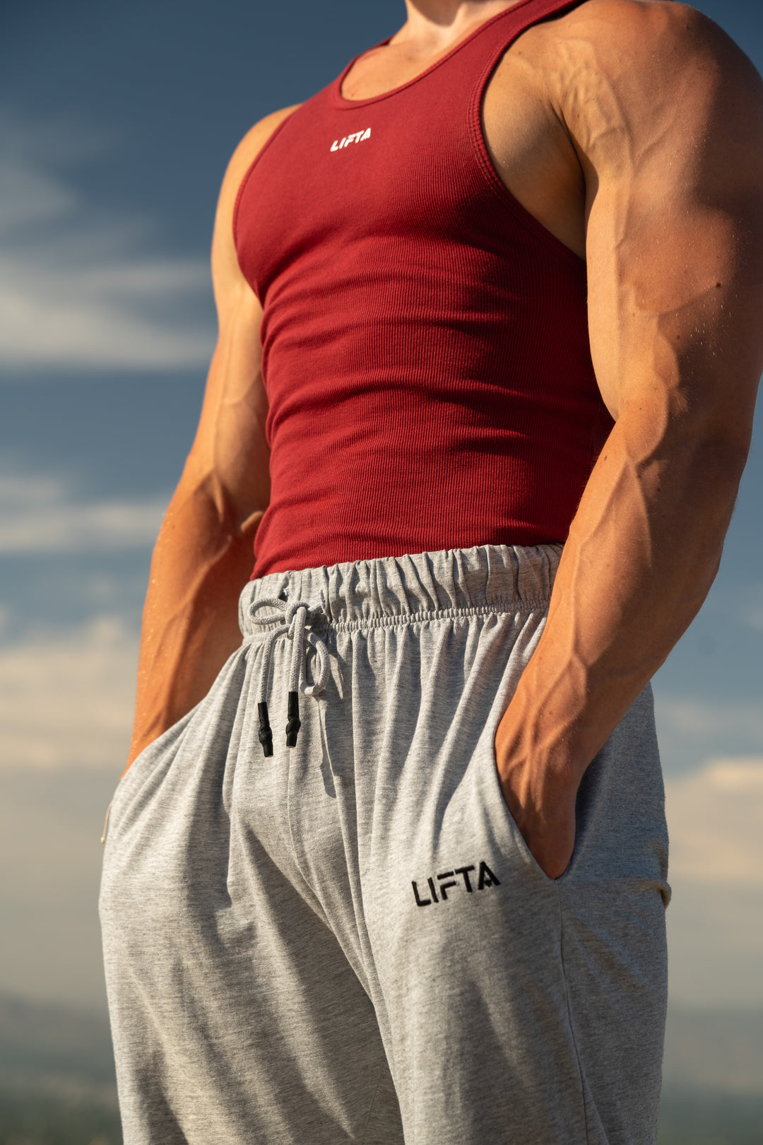 Core Ribbed Tank Top V1 - Deep Ruby