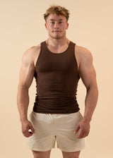 Core Ribbed Tank Top - Mocha