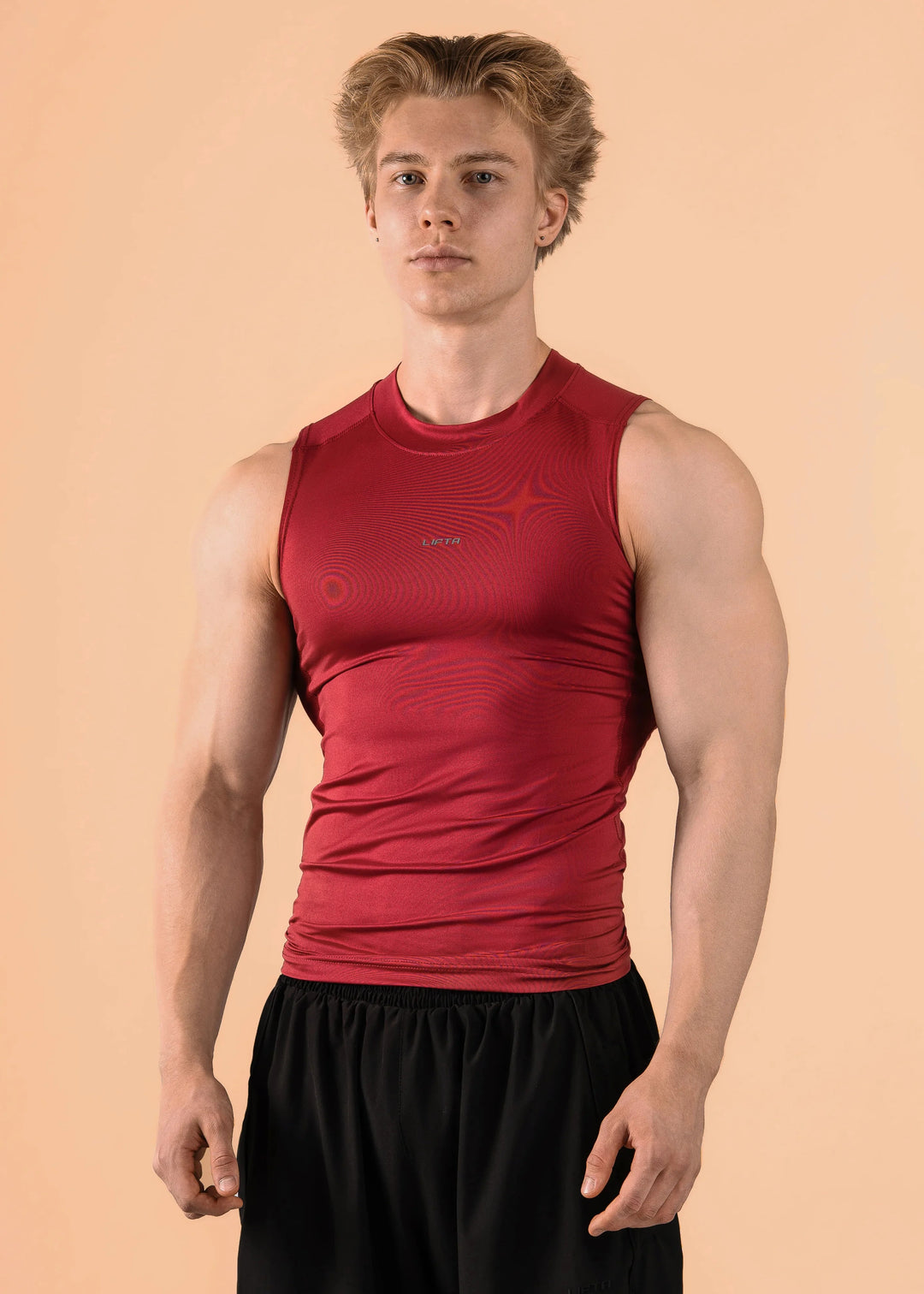 Sport Compression Cutoff - Crimson