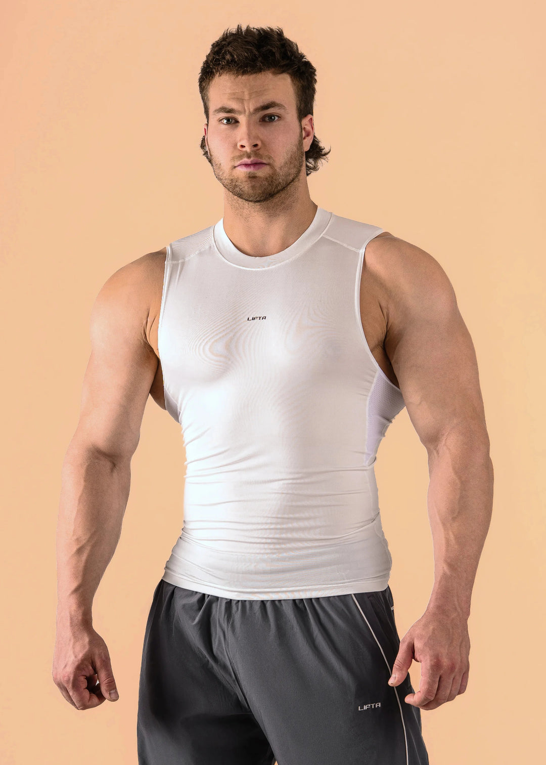 Sport Compression Cutoff - Pure White